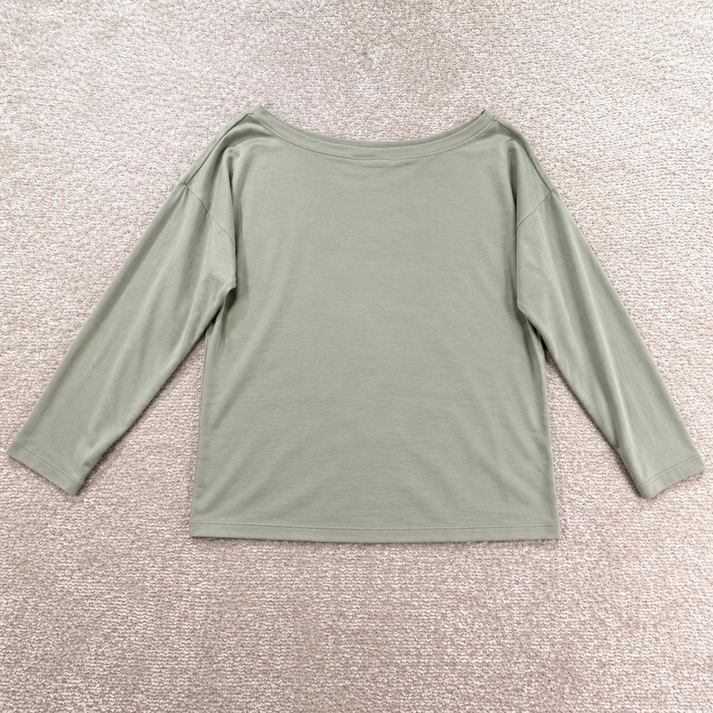 Athleta Move With Ease Off The Shoulder Top Recycled Stretch XL Green Activewear